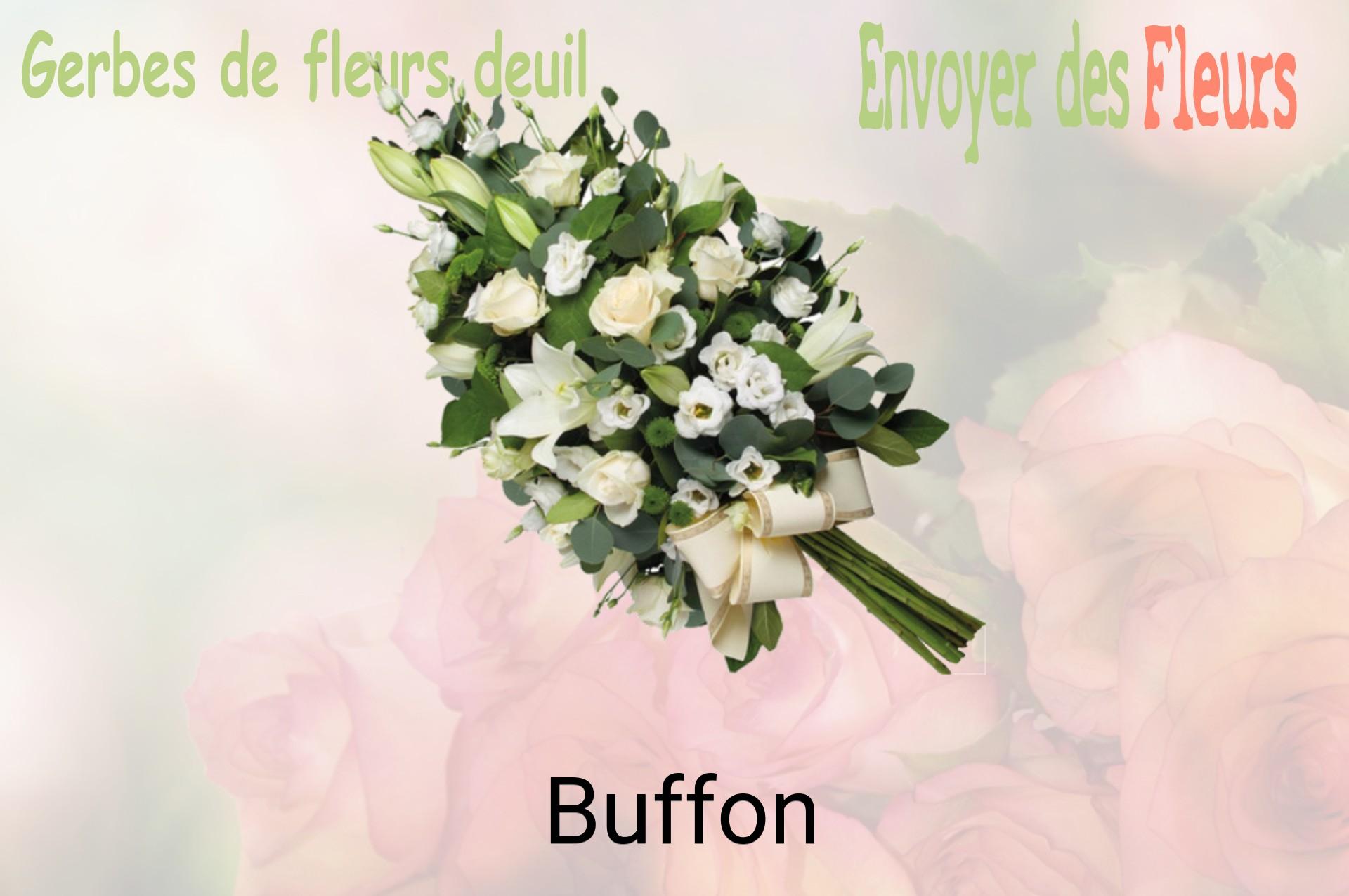 Gerbe de fleurs de deuil livrée à Buffon